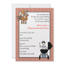 BBQ Housewarming Party Invitation