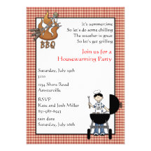 BBQ Housewarming Party Invitation