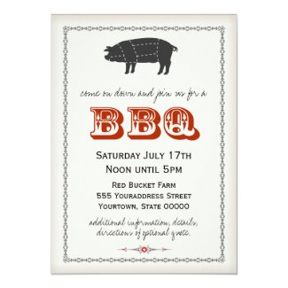 BBQ Invitation 5" X 7" Invitation Card