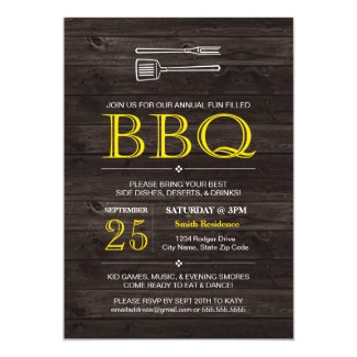 BBQ! Invitation 5" X 7" Invitation Card