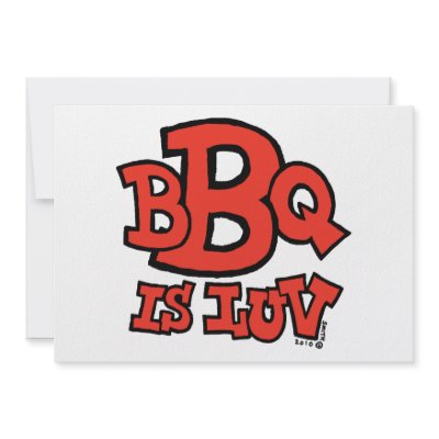 BBQ is Luv invitations by b3_bethree_graffiti