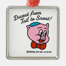 BBQ Jew Christmas Ornament - Premium