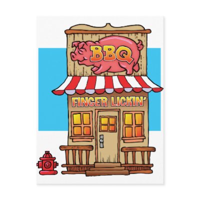 BBQ Joint Post Cards by wizardofdraws