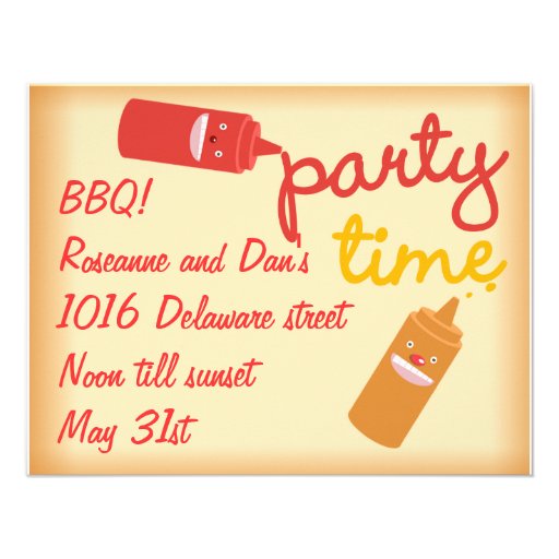 BBQ, kids party, hot dogs, etc invite