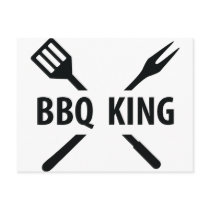 BBQ King icon postcards