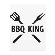 BBQ King icon postcards
