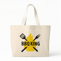 BBQ King with flame icon Bag