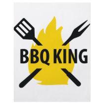 BBQ King with flame icon flyers