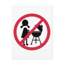 BBQ - No Women postcards
