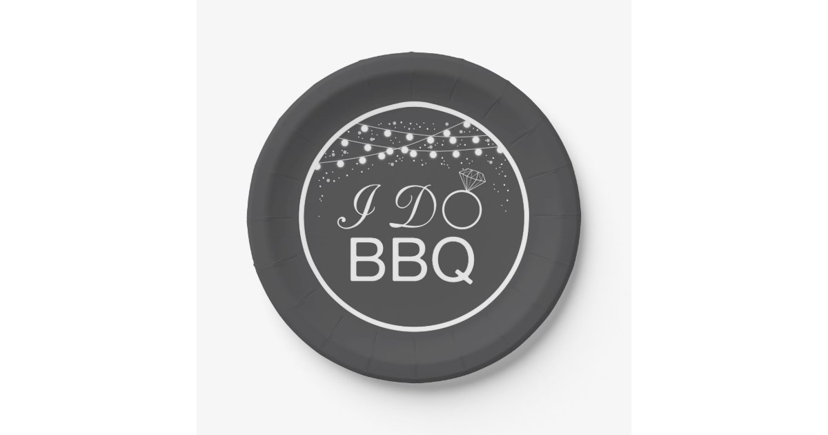 BBQ paper plates / I Do BBQ paper plates Zazzle