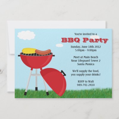 BBQ Party Invitation by