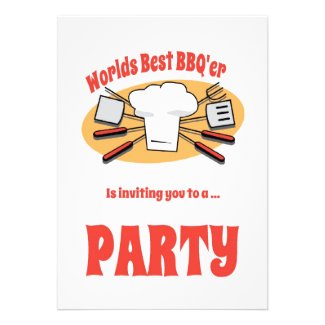 BBQ Party Invitation with Utensils