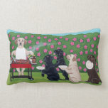 BBQ Party Labs in the Azalea Garden Pillows
