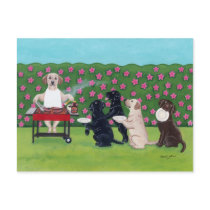 BBQ Party Labs in the Azalea Garden Postcard
