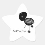 BBQ Pit & Grill Star Stickers
