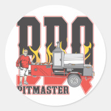 BBQ Pit Master Round Stickers