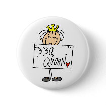 BBQ Queen Pinback Button