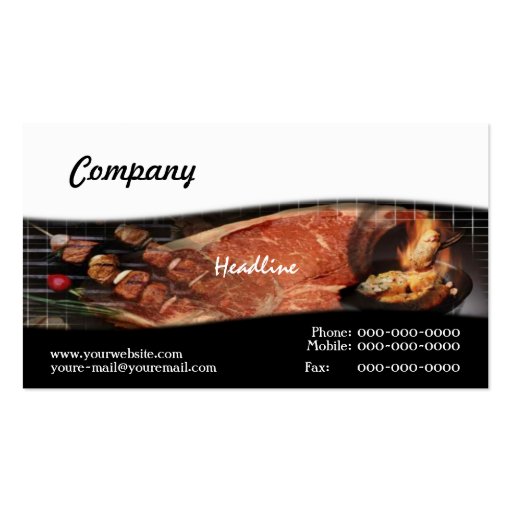 BBQ Recipes Business Card (front side)