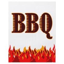 BBQ Red Flames Custom Flyer Template