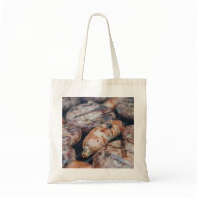 BBQ Sausages Tote Bag by VectorGraphics