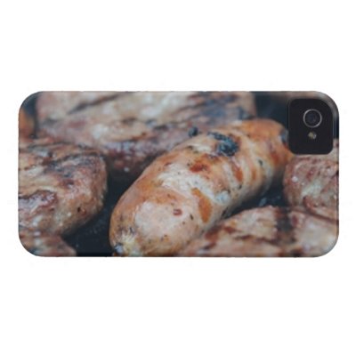 BBQ Sausages iPhone 4 Case-Mate Cases
