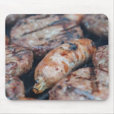 BBQ Sausages Mouse Pad