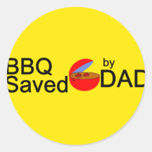BBQ Saved by DAD Stickers