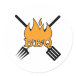 BBQ ROUND STICKERS