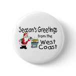 BBQ West Coast Seasons Greetings Pinback Buttons