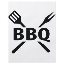 BBQ with cutlery icon flyers