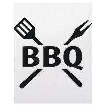 BBQ with cutlery icon letterhead