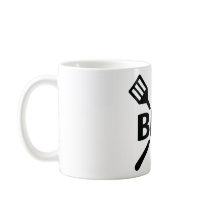 BBQ with cutlery icon mugs