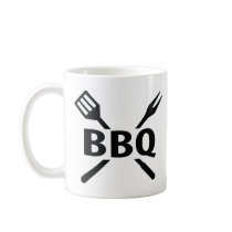 BBQ with cutlery icon mugs