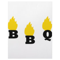 BBQ with flames icon letterhead