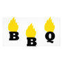 BBQ with flames icon Personalized Photo Card