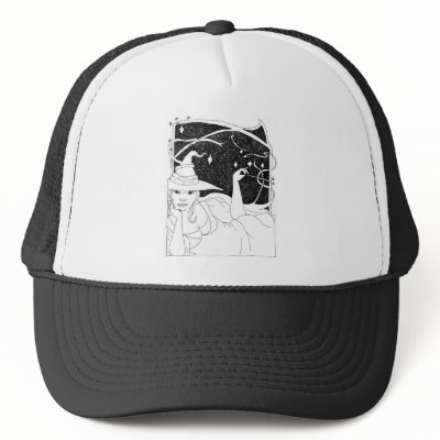 BBW Big Beautiful Witch Mesh Hats by BeMusedArt