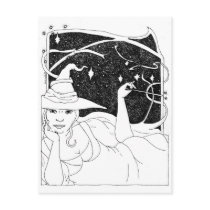 BBW Big Beautiful Witch Postcard