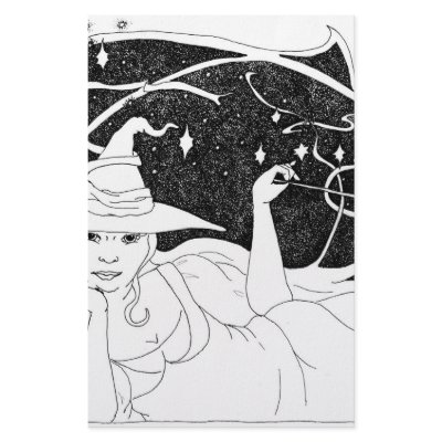 BBW Big Beautiful Witch Stationery Design by BeMusedArt
