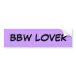 BBW LOVER BUMPER STICKERS