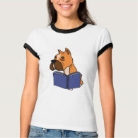 BC- Boxer Dog Reading a Book Shirt