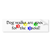 BC- Dog walks are good for the soul sticker bumper stickers by patcallum BC- Dog walks are good for the soul sticker bumper stickers