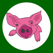 BC- Funny Pig Cartoon stickers