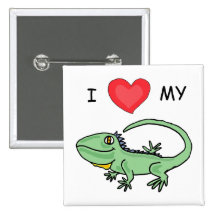 BC- I Love My Iguana Button