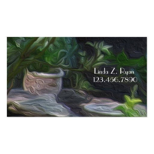 BC Pottery in a Lush Garden Business Card Template