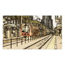 BC - San Diego Train Sketch Business Card Templates