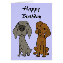 BC- Weimaraner and Pointer Birthday Cards