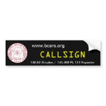 BCARS Bumper Sticker 2012-101 Black BG bumper stickers