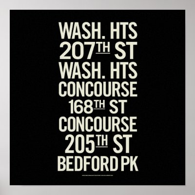 BCL Vintage Subway Signs Print by bigcitylover