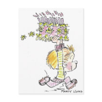 BD-001a Birthday Boy Running postcards by LinksJinx BD-001a Birthday Boy Running postcards