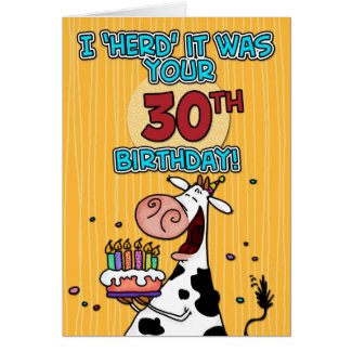 bd cow - 30 card